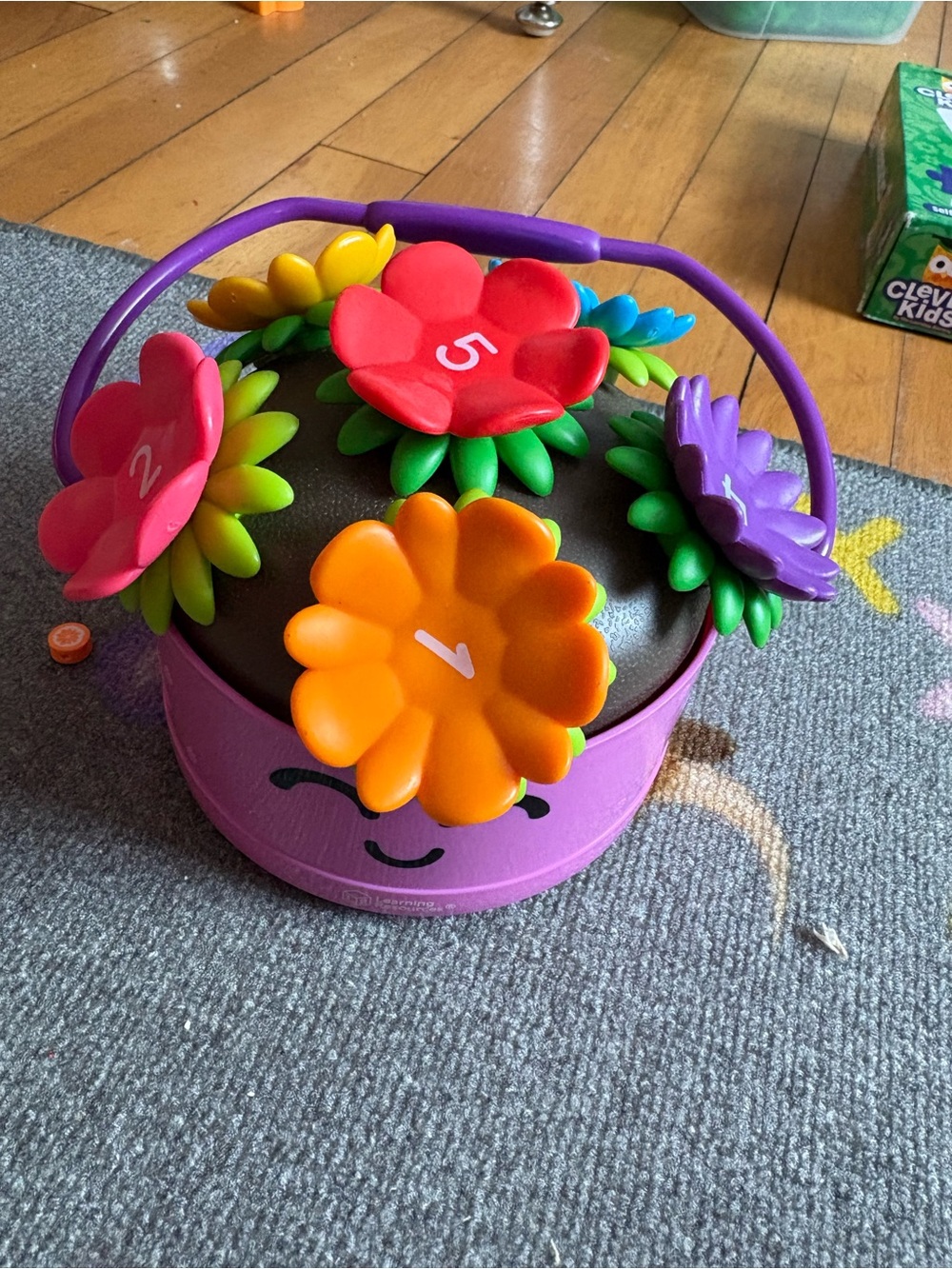 Kids Flower Counting Toy - Pink and Multicolor Educational Playset